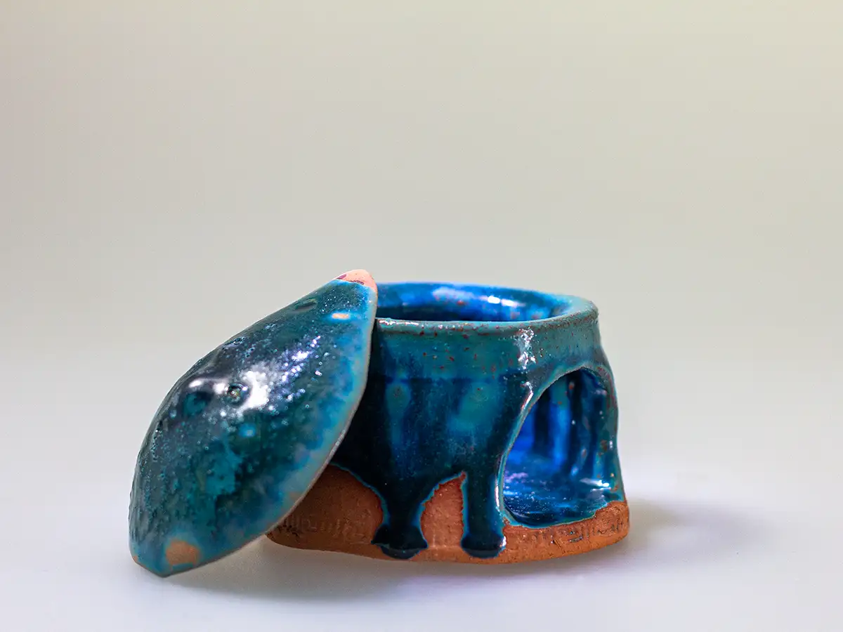 Diffuseur d'arômes azur wabi-sabi bleu satin