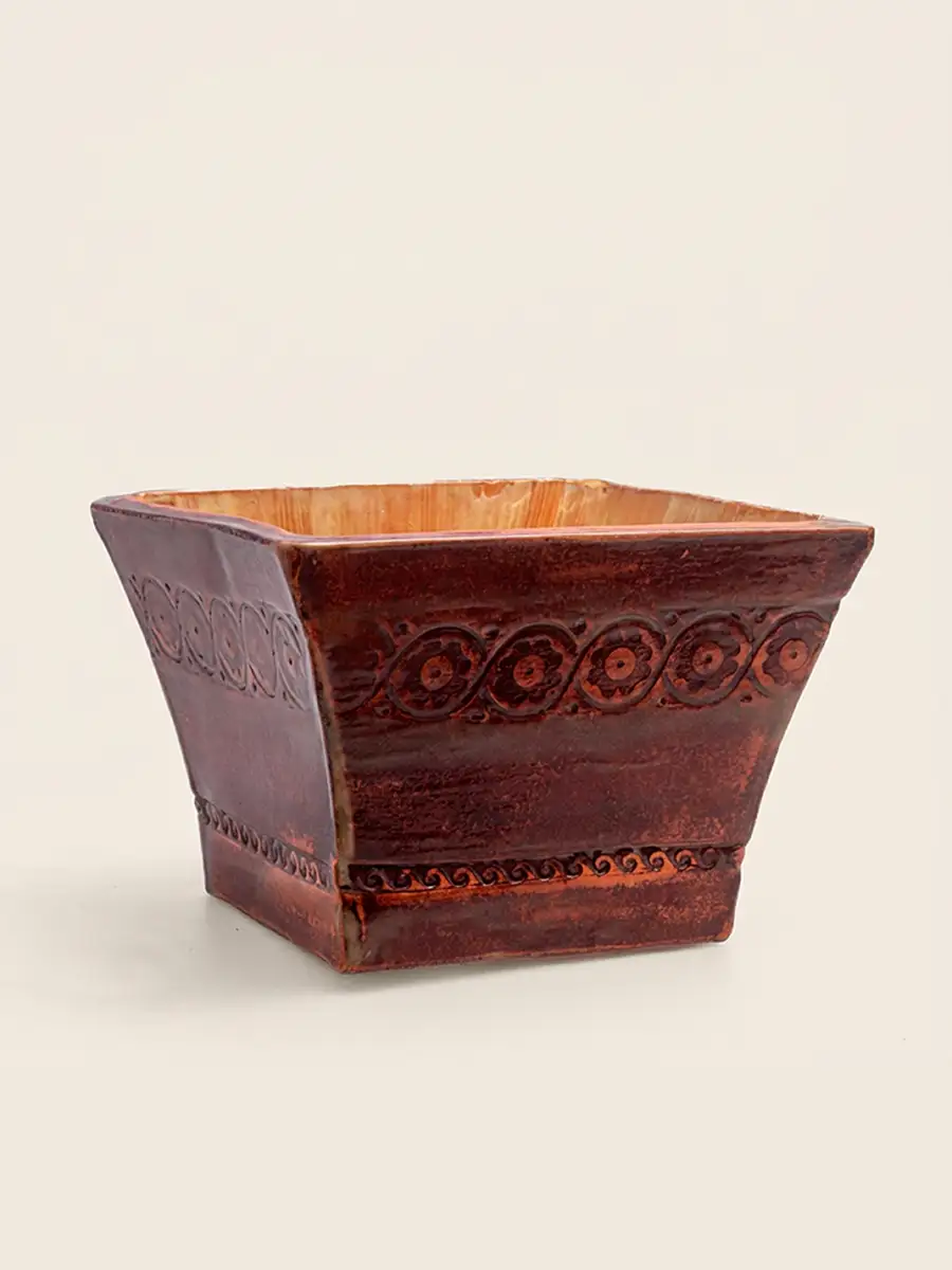 Cache-pot carré classique-rustique